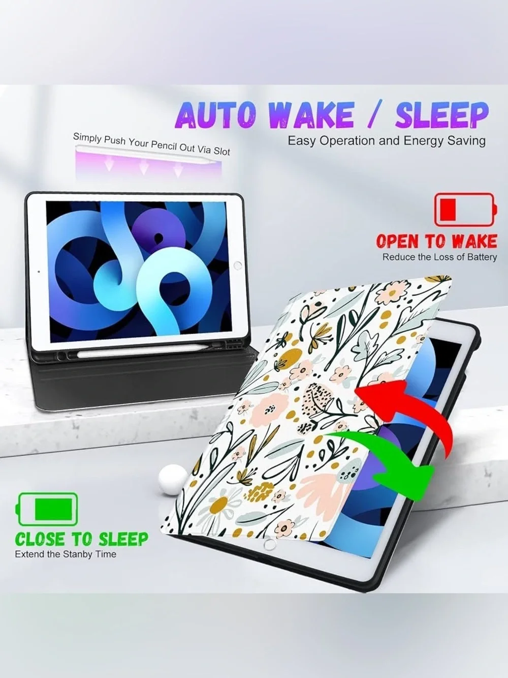 NEW Uppuppy for iPad 9th/8th/7th Generation Case 10.2 folio